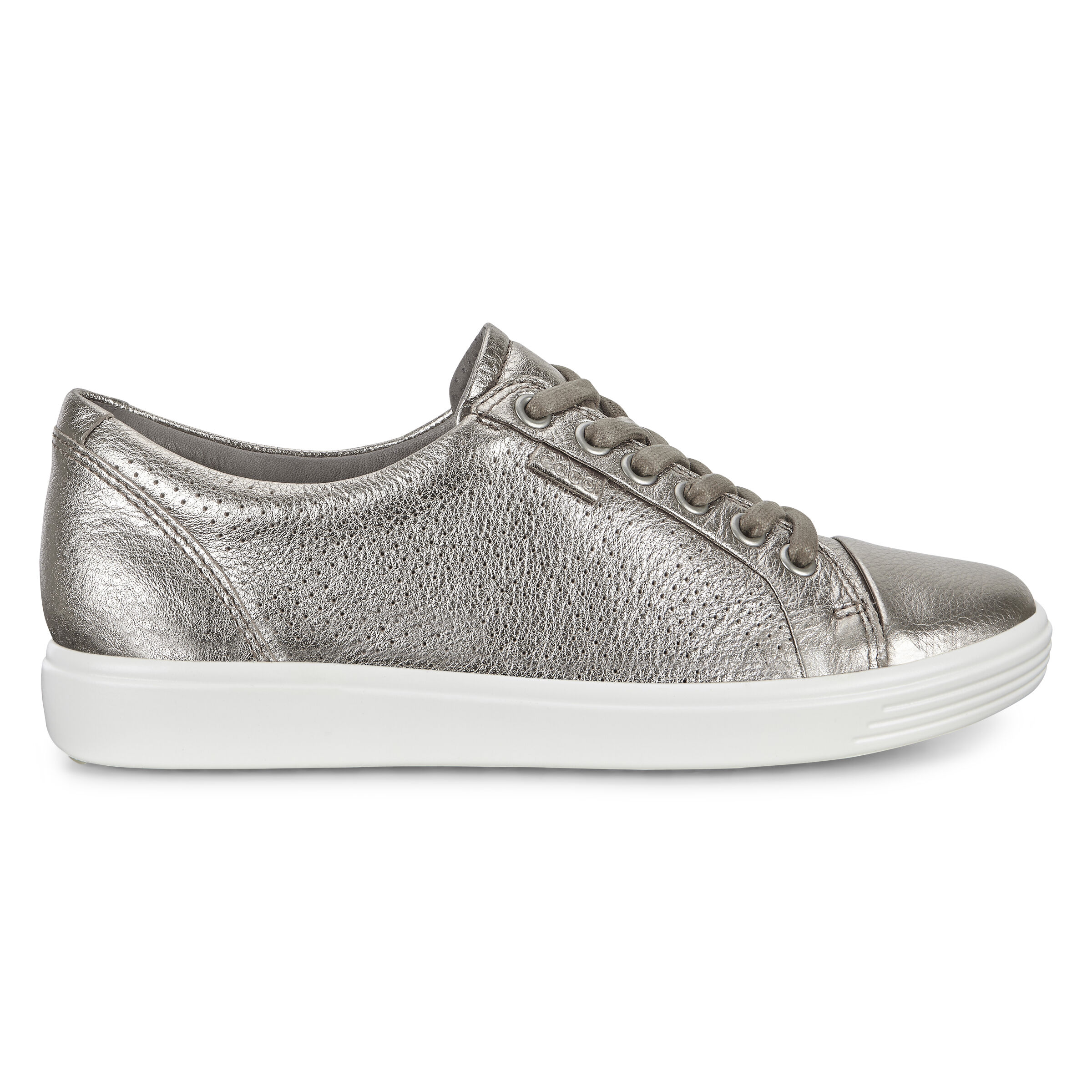UPC 809704479286 product image for ECCO Womens Soft 7 Perf Tie Shoes size 4 Warm Grey | upcitemdb.com