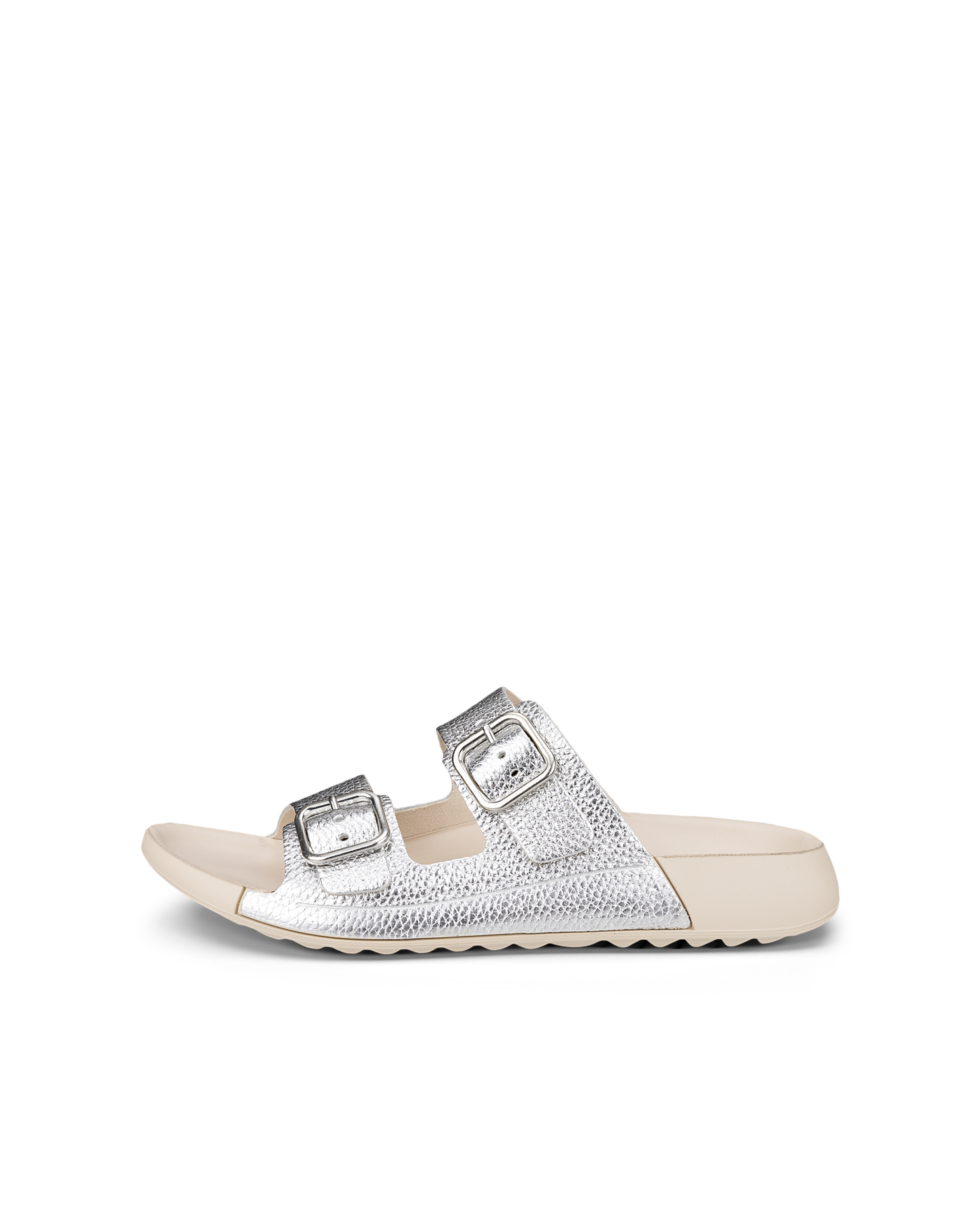 UPC 194891093194 product image for ECCO Women's Cozmo Two Band Buckle Sandal Size 8 Leather Pure Silver | upcitemdb.com
