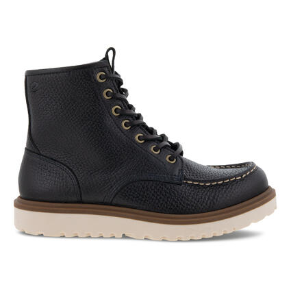 ECCO STAKER CLASSIC LEATHER BOOTS WOMEN